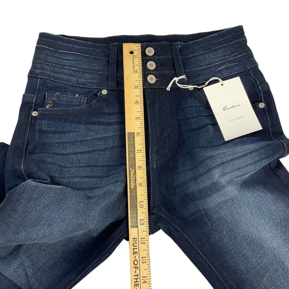 Kancan Jeans Women's Sz 5/26 Blue Daniel Skinny High Rise Button Fly Stretch $78 - Picture 9 of 11